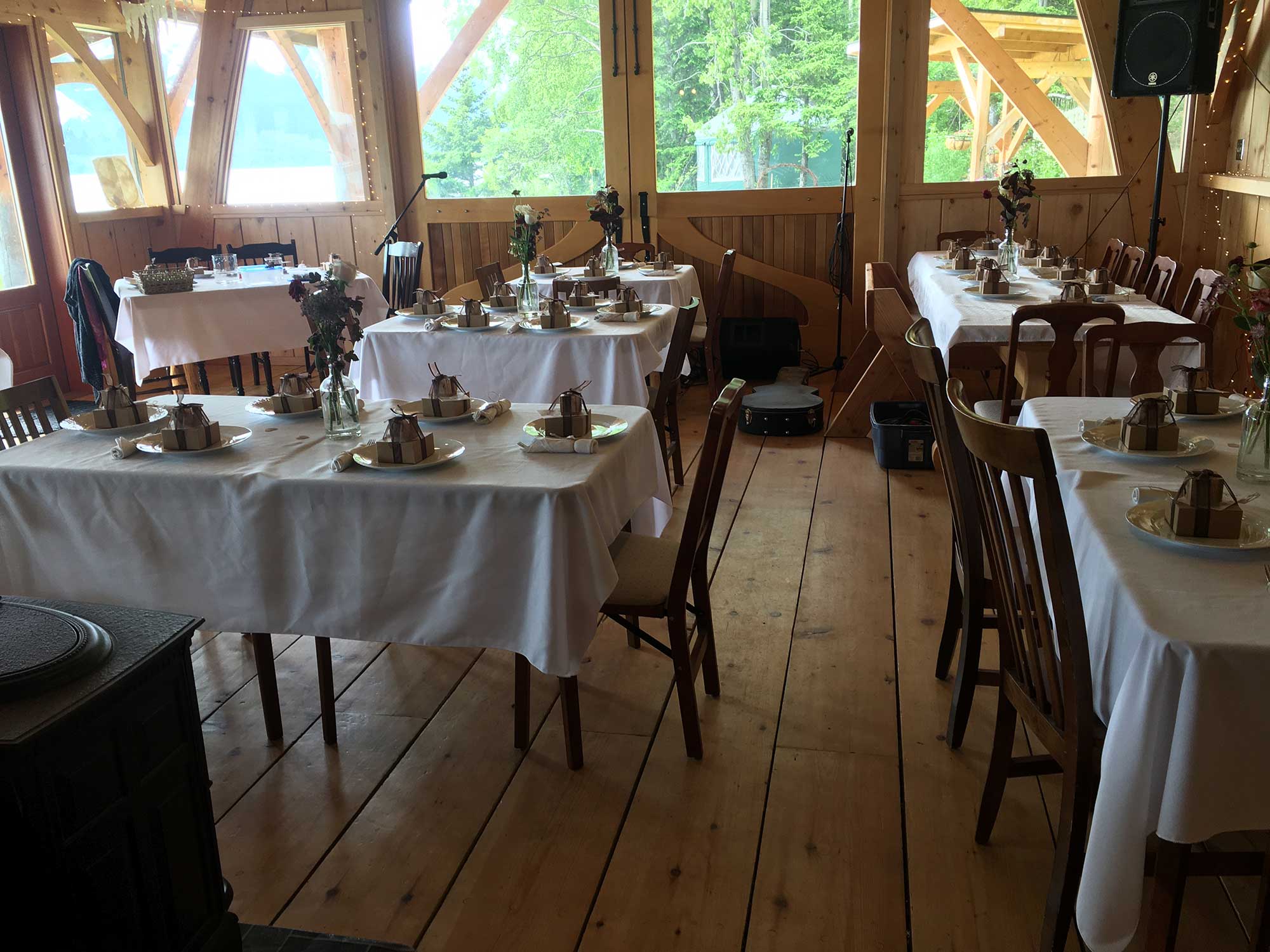 Chilkat Inlet Retreat Wedding Tables